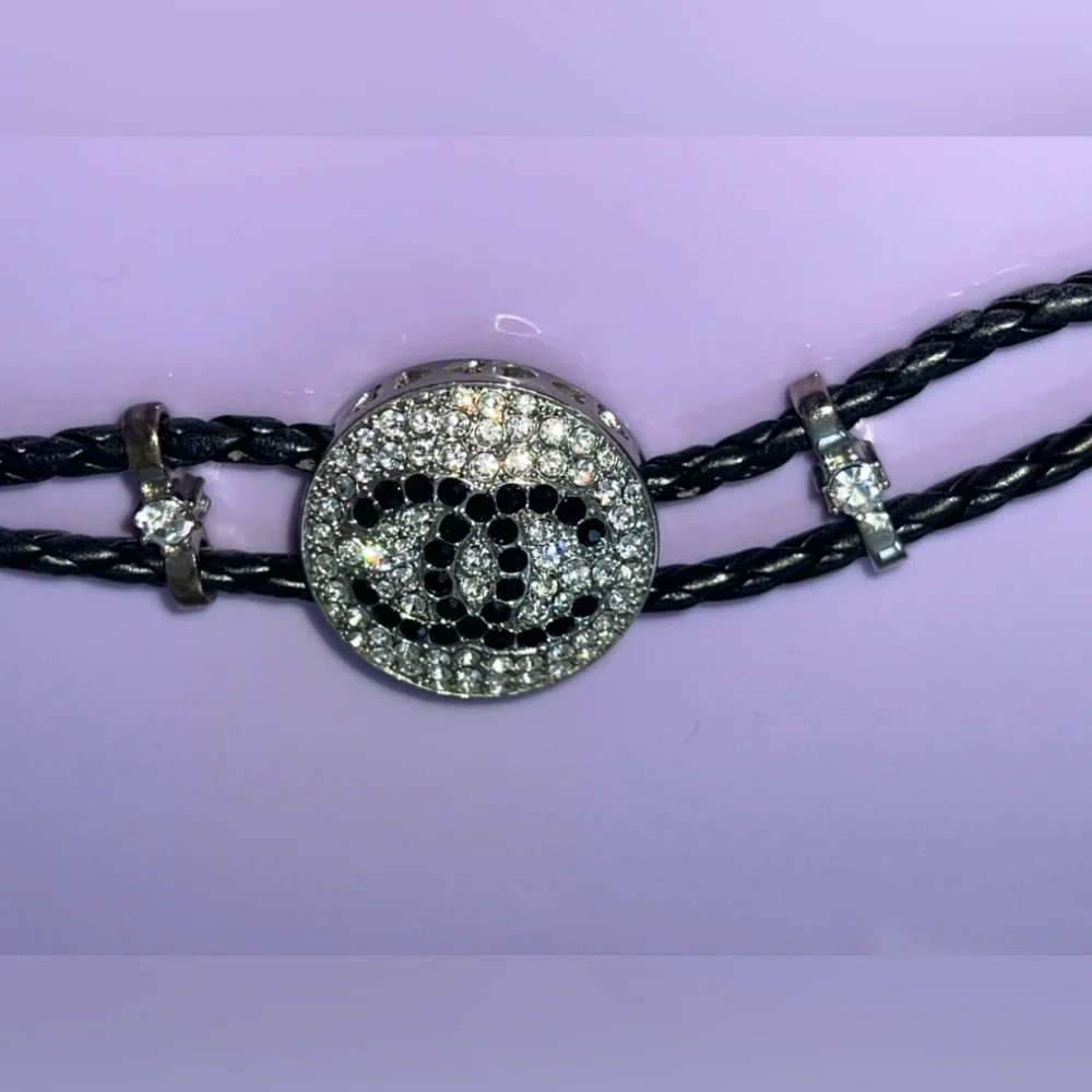 Black and Silver Braided Bracelet